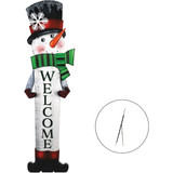 Alpine Tall Snowman Porch Sign SCC484HH Pack of 4