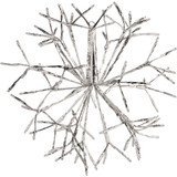 Alpine 16 In. LED White Snowflake Ornament Lighted Decoration CRD100L-WT