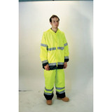 Occunomix Rain Jacket,Class 3, Type R,Blk-Ylw,L LUX-TJR-YL
