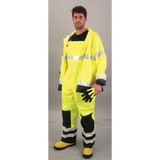 Occunomix Rain Jacket,Class 3, Type R,Blk-Ylw,L LUX-TJR-YL
