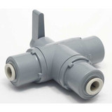Manufacturer Varies Manual 3-Way Ball Valve,1/4",PVC 6901190