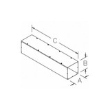 Hoffman Lay-In, Flat-Cover Wireway,6inWx6inH  F66T124GVP