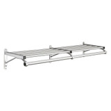 Glaro Coat Rack,1 Shelf,48 In W,Satin Aluminum 501-48SA