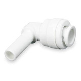 John Guest 90 Elbow,3/8 In. Tube OD,Wh,PK10 CI221212W-PK10