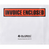 Global Industrial Panel Face Envelopes ""Invoice Enclosed"" 4-1/2""L x 5-1/2""W