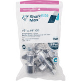 SharkBite 1-2 In. x 3-8 In. Compression Brass Straight Stop Valve (4-Pack) UR23037A4 453832
