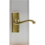 Larson Georgian Brass Lever Storm Door Latch CH3010701 183839