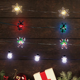 Alpine 10-Light LED Holiday Battery Operated String Light Set
