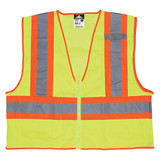 Mcr Safety High Visibility Vest,XL Size,Unisex WCCL2LXL