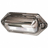 Ecco License Plate Light,LED,2-1/16" L,Silver EW0206