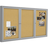 Ghent Enclosed Bulletin Board,Cork,96x48 In. PA34896K