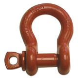 Screw Pin Anchor Shackles, 1/2 in Bail Size, 3 Tons, Galvanized