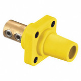 Hubbell Receptacle,4 to 4/0,Female,Ylw,Taper HBLFRY