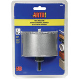 ARTU 4 In. Tungsten Carbide Grit Hole Saw with Arbor and Pilot Bit 02870