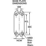 Mason Industries Floor-Mount Vibration Isolator,4 1-2" H 5C128