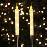Alpine 40 In. LED Solar White Candle Holiday Garden Stake QTT302A Pack of 16