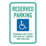 Lyle ADA Handicapped Parking Sign,18" x 12" T1-6258-HI_12x18