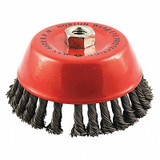 Sim Supply Cup Brush,Knotted,6 dia.,Arbor Hole  66252839091