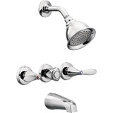 Moen Adler 3-Handle Lever Tub and Shower Faucet, Chrome 82663