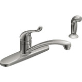 Moen Adler 1-Handle Lever Kitchen Faucet with Side Spray, Chrome CA87530