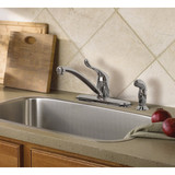Moen Adler 1-Handle Lever Kitchen Faucet with Side Spray, Chrome