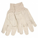 Mcr Safety Canvas Gloves,10",L,Natural,PK12 8100A