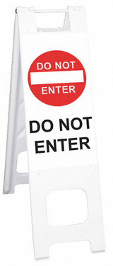 Sim Supply Barricade Sign,Do Not Enter,45 in. H  150-WHLGK1046-WREG