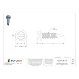 Tapcon Concrete Anchor Screw,Hex,3-16 in,PK100 3143407