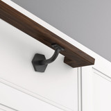 National Hardware Powell 3 In. Matte Black Handrail Bracket