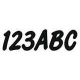 Hardline Products Number and Letter Combo Kit,Black,3 in.H GBLK400EC
