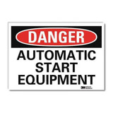 Lyle Danger Sign,5 in x 7 in,Rflct Sheeting U3-1121-RD_7X5