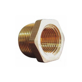Manufacturer Varies Hex Bushing, Brass, 1/2 x 1/4 in, 10 PK 6AYW8