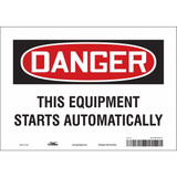 Condor Safety Sign,7 inx10 in,Vinyl 478T67