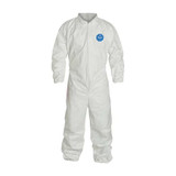 Dupont Coveralls,4XL,Wht,Tyvek 400,PK25 TY125SWH4X002500