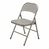 Sim Supply Steel Folding Chair,Beige  1W985