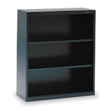 Tennsco Welded Steel Bookcase,40in,3 Shelf,Black B-42BK