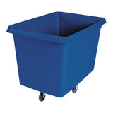 Rubbermaid Commercial Cube Truck,HDPE,Blue,16.0 cu. ft. FG461600DBLUE