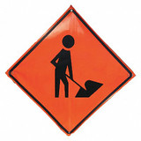 Eastern Metal Signs and Safety Workers Ahead Traffic Sign,36" x 36" 1UBP4