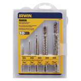 Irwin Screw Extractor Set,Spiral Flute,10 pcs 11117