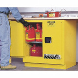 Justrite Flammable Safety Cabinet,22 Gal.,Yellow 892320