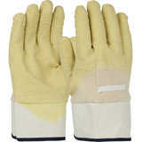 Latex Coated Glove with Jersey Liner and Crinkle Finish on Palm, Fingers & Knuckles - Plasticized Safety Cuff