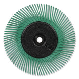Radial Bristle Brush, 6 in dia x 1/2 in W, Grit 50, Ceramic, 6000 RPM