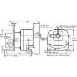 Dayton Speed Reducer,C-Face,56C,19:1 2Z935