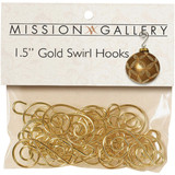 Gerson 1-1/2 In. Gold Swirl Ornament Hooks (24-Pack) 376290