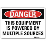 Lyle Danger Sign,7inx10in,Reflective Sheeting U1-1072-RD_10X7