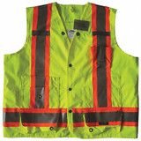 Condor Safety Vest,Yellow/Green,2XL,Snap 491T26
