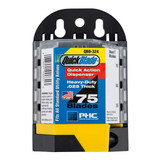 Pacific Handy Cutter Utility Blade w/Dispenser,3 in W,PK75 QBD324