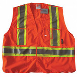 Condor Safety Vest,Orange/Red,4XL/5XL,Polyester 491T08
