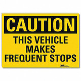 Lyle Rflctv Traffic Safety Label,7x10in,Plstc U4-1724-RD_10X7