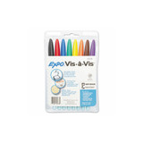 EXPO® Vis-A-Vis Wet Erase Marker, Fine Bullet Tip, Assorted Colors, 8/set 16078